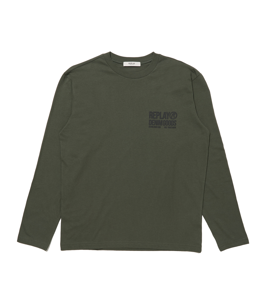 REPLEYレタリングロゴ ベーシックジャージーロンT